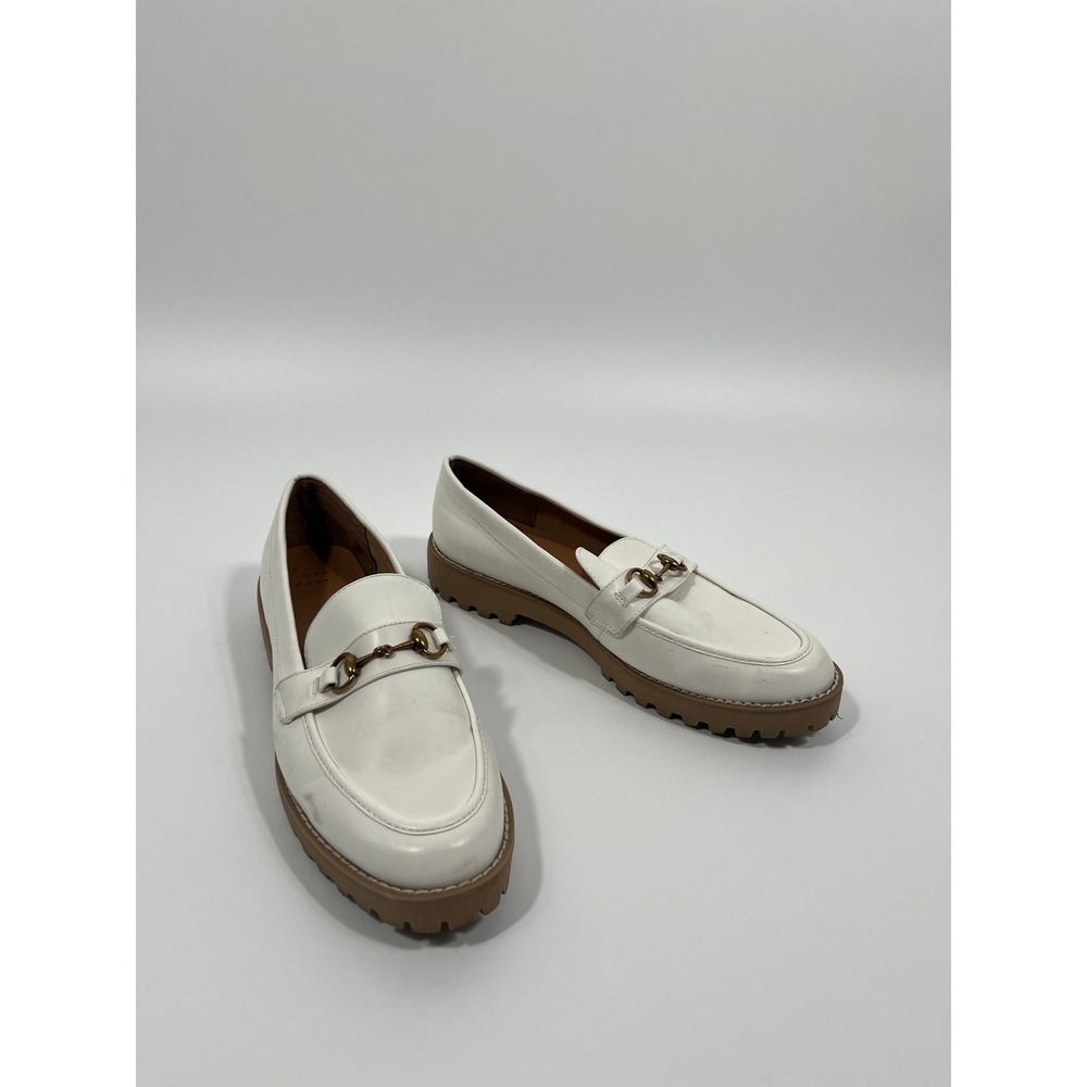 Womens 9.5 Loafers White Quiet Luxury Minimalist Old Money‎ Spring Office